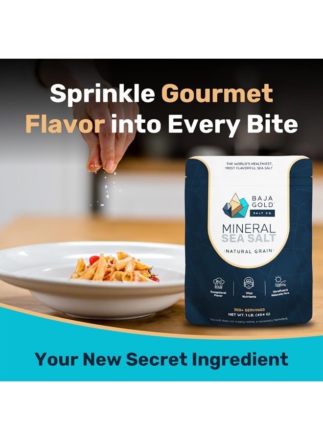 Baja Gold Mineral Sea Salt, Natural Grain Crystals, 1 Lb. Bag - Image 3