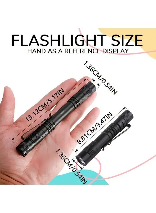 Long Flashlight Portable Aluminum Alloy Pen Torch With Keychain Clip For Camping EDC - Image 4