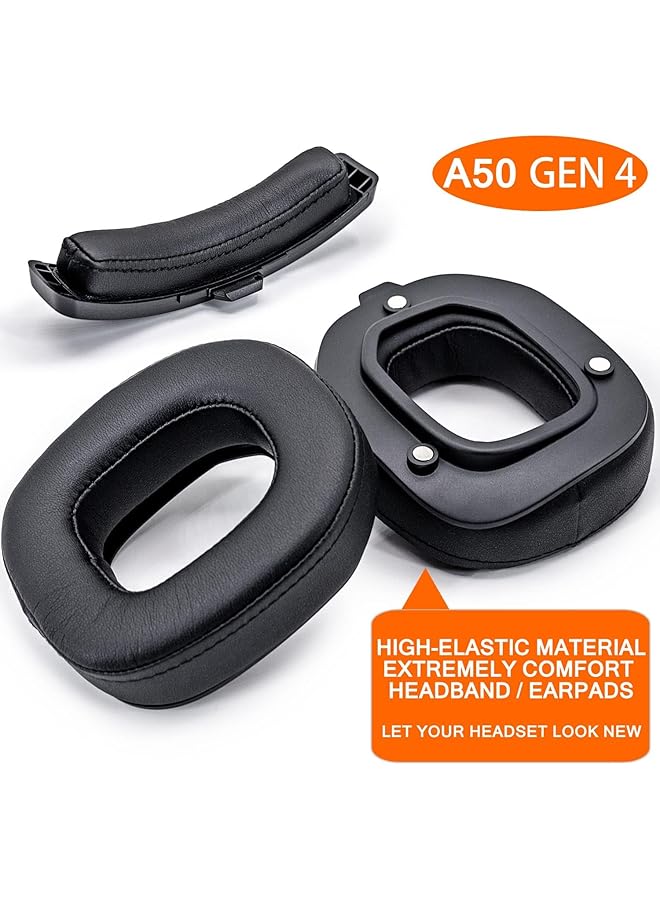 erorex Replacement Earpads And Headband Cooling Gel Replacement Earpads For Astro A50 Gen4 Gaming Headset For Astro A50 Mod Kit Astro A50 Accessories Upgrade High Density Noise Canceling Foam Black - Image 5