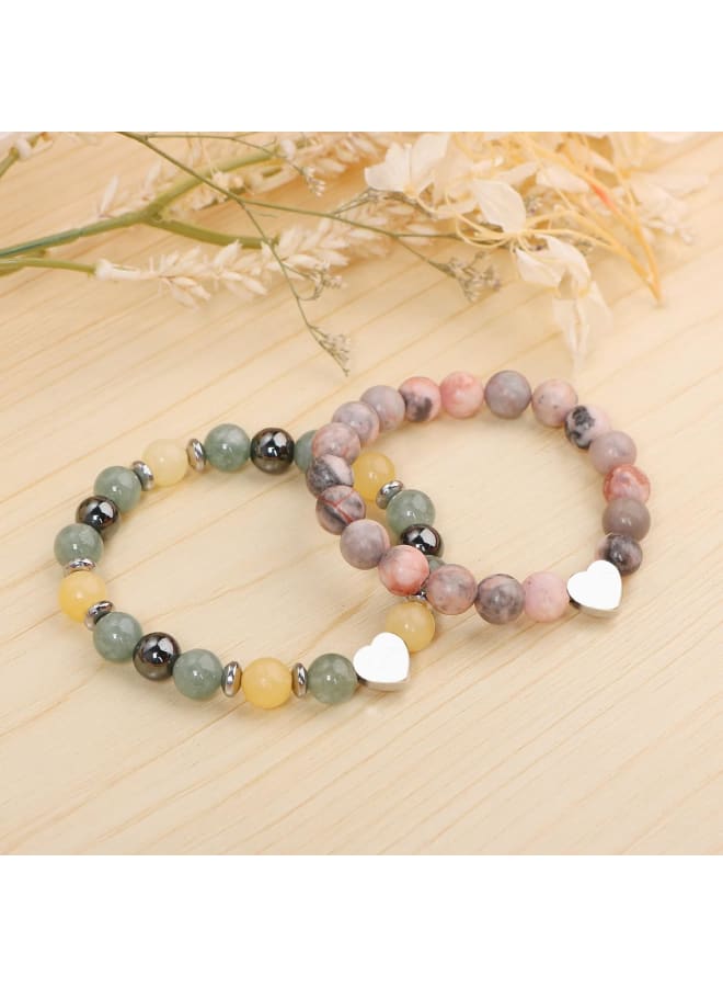 JoycuFF Gifts for Friends Female Best Friend Bracelets for 2 Jewelry Set for Women Soulmate Bestie Unbiological Sister Bff Bracelets for Girls Friendship Gifts for Women Friends, Crystal, no gemstone - Image 3