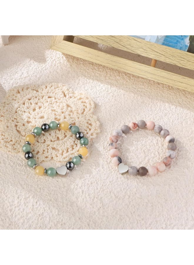 JoycuFF Gifts for Friends Female Best Friend Bracelets for 2 Jewelry Set for Women Soulmate Bestie Unbiological Sister Bff Bracelets for Girls Friendship Gifts for Women Friends, Crystal, no gemstone - Image 2
