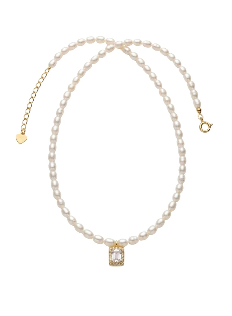 Sosha Elegance Zircon Pearl Necklace