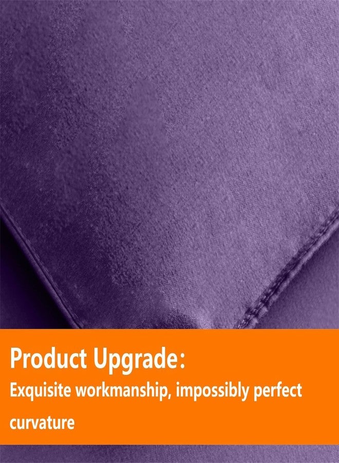 TAIMIT Purple King Comforter Set - 7 Pieces, Bed in a Bag Bedding Sets with All Season Soft Quilted Warm Fluffy Comforter,Flat Sheet,Fitted Sheet,2 Pillow Shams,2 Pillowcases - Image 5