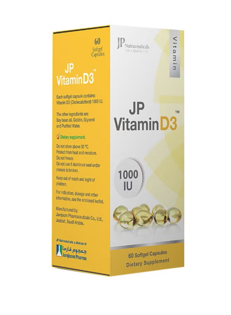Soft Soft Softgels Jp Vitamin D3, 60 Capsules
