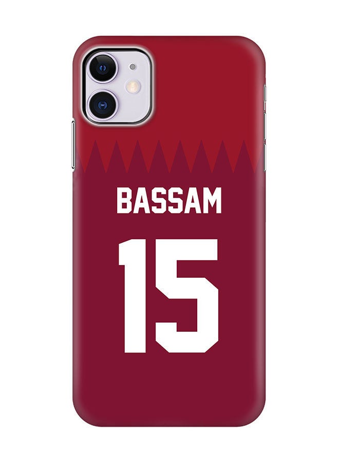 Stylizedd Slim Cover for Apple iPhone 11 Case Snap Classic Series Mobile Cover Hard PC Shield Matte Finish Print -Qatar-Player-Bassam - Image 1