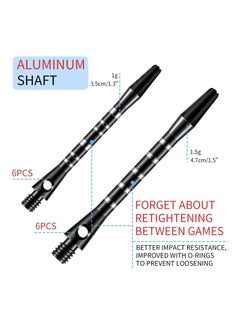 Y&D Dart Shafts, for Steel Tip Medium 2ba Thread Aluminium Alloy Stems 50 Mm 53 Mm, Replacement Harrows Accessories and Flights Most Ages of People Sports Outdoor Flight(30 Pcs)  - Image 4