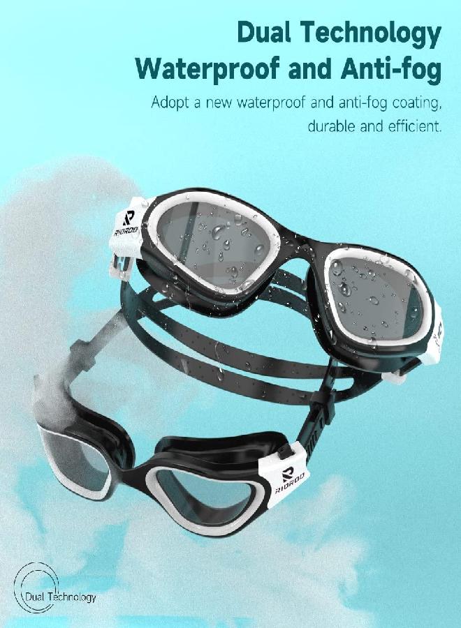 RIOROO RIOROO Swim Goggles,Polarized Swimming Goggles for Men Women Adults Youth Anti Fog/No Leak/Clear Wide Vision/UV Protection  - Image 3