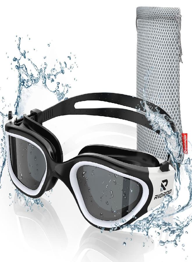 RIOROO RIOROO Swim Goggles,Polarized Swimming Goggles for Men Women Adults Youth Anti Fog/No Leak/Clear Wide Vision/UV Protection  - Image 1