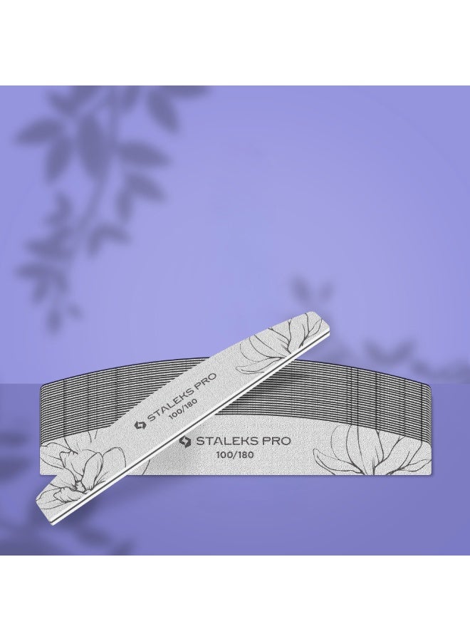 STALEKS PRO Crescent Mineral Nail File Expert 40 100 / 180 Grit (25 pcs) - Image 3