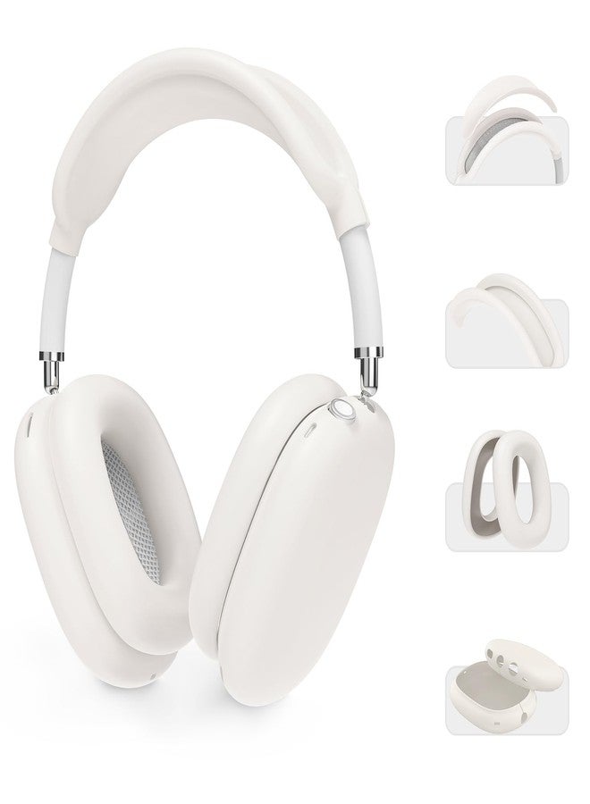 أهاستايل غطاء سيليكون من AHASTYLE لسماعات AirPods Max (USB-C/Lightning) (2024/2020) [4 في 1] غطاء وسادة أذن مضاد للخدش / غطاء أكواب الأذن / وسادة عصابة الرأس / ملحقات غطاء عصابة الرأس لسماعات Apple AirPods Max - Image 1