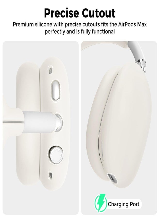 أهاستايل غطاء سيليكون من AHASTYLE لسماعات AirPods Max (USB-C/Lightning) (2024/2020) [4 في 1] غطاء وسادة أذن مضاد للخدش / غطاء أكواب الأذن / وسادة عصابة الرأس / ملحقات غطاء عصابة الرأس لسماعات Apple AirPods Max - Image 4