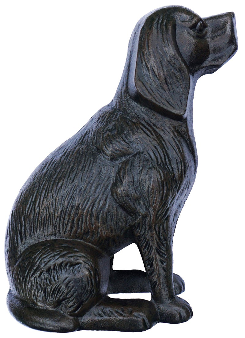 Lulu Decor, Cast Iron Decorative Dog Door Stopper, Doorstops, Sculpture, Dog Statue (Black 14 lbs) - Image 1