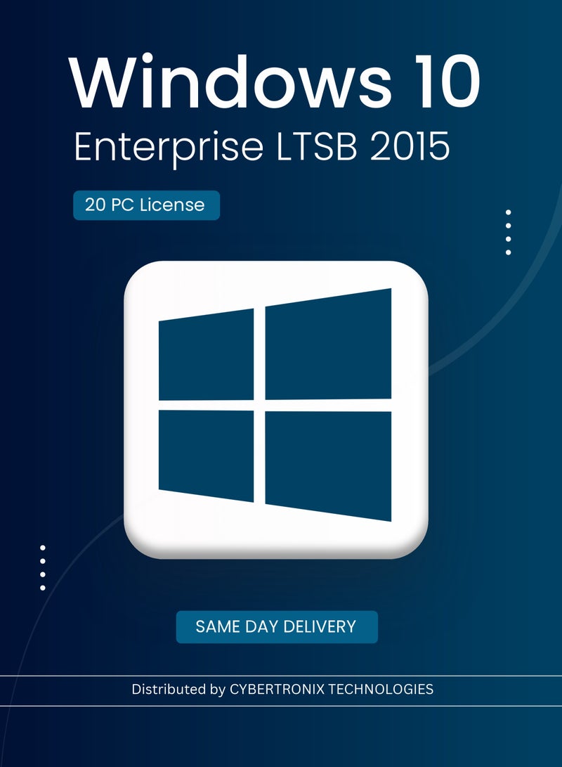 Microsoft Windows 10 Enterprise LTSB 2015 | 20 PC License | Digital License | SAME DAY DELIVERY