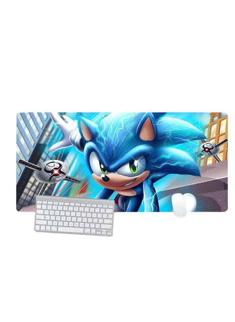 Sonic Hedgehog Large Gaming Keyboard Mouse Pad Non-Slip Rubber Cloth Computer Game Children Mouse Mat For Boys Girls