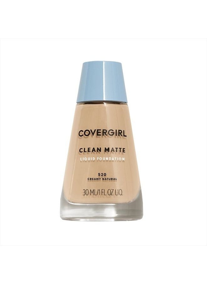 CoverGirl , Clean Matte Liquid Foundation, Creamy Natural, 1 Ounce, 1 Count (packaging may vary)  - Image 1