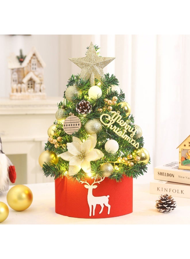 Mini Christmas Tree 45 cm Santa Tree Seasonal Holiday Decoration Tree for Home, Office, Party