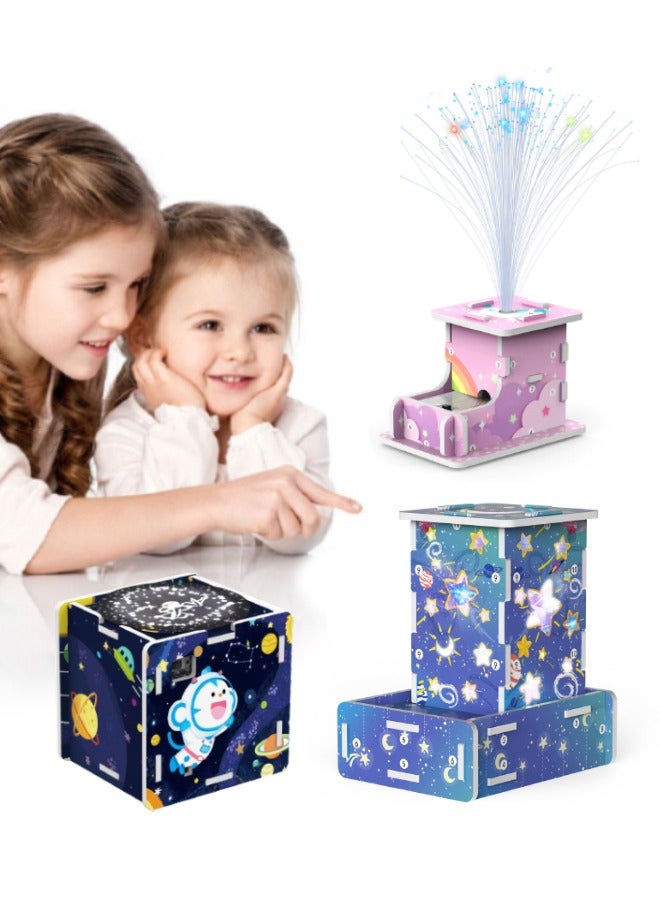 3 Pack STEM Kits for Kids, Science Kits Craft for Kids, Optical Experiments 3D Puzzle Set, Scientific Experiment DIY Building Kits, STEM Activities Toy for Boys Girls (Star Lights/Fiber Optic Lights/Starry Sky Lights)  - Image 1