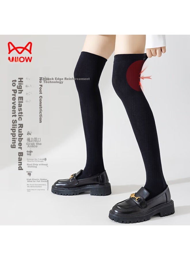 MIIOW Miiow Black Socks For Women, Mid-calf Socks, Summer Jk Thigh-high Socks, Large Leg Socks, Mid-calf Socks, Women's Combination Pack - Image 3