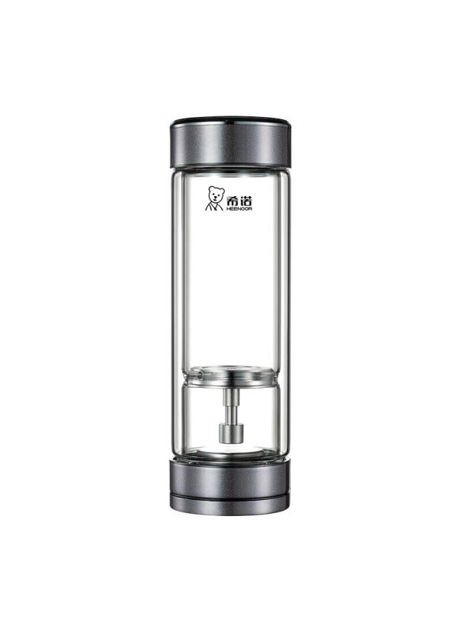 Heenoor Double-layer Glass Cup Magnetic Separation Tea Water Separation Cup Men's High-end Tea Cup Water Cup Xn-7012 Purple Grey 300ml - Image 4