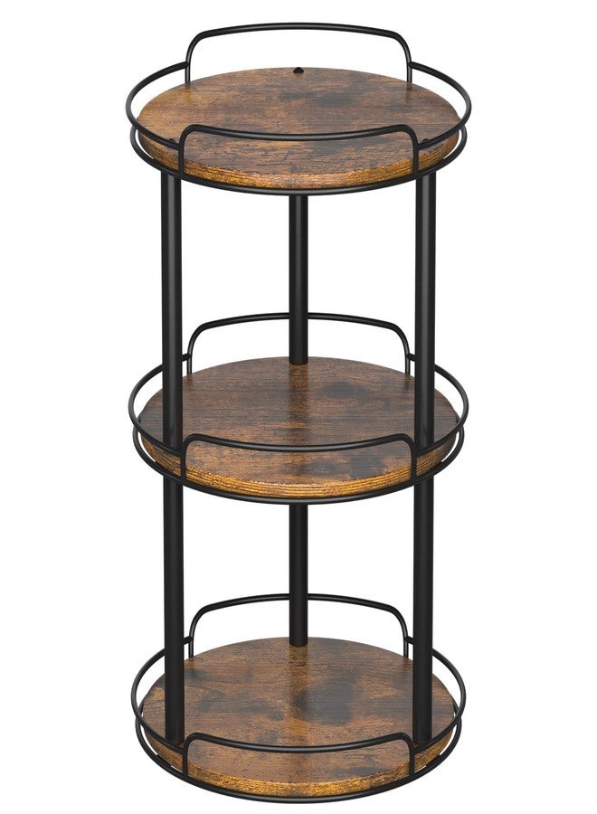 LAMU 12'' Wood Lazy Susan Turntable Organizer for Cabinet, 3 Tier Lazy Susan Spice Rack Organizer for Kitchen, Table Top, Countertop, Pantry, Bathroom - Image 1