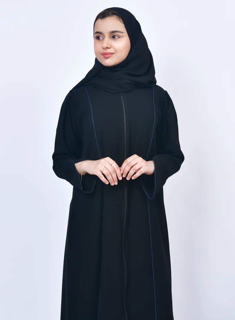HAWRAA ABAYA Practical girls' abaya with zipper and tassels