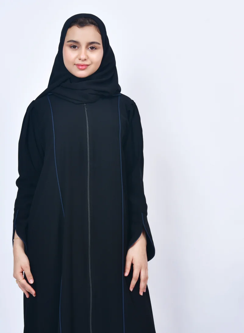 HAWRAA ABAYA Practical girls' abaya with zipper and tassels
