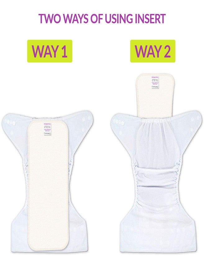 Bembika Cloth Diaper for Inserts, Natures Cloth Diaper Liner, Reusable Washable Cotton Diaper Nappy Inserts for Baby Cloth Diapers (Set of 5)(Bemboo Terry- 4 Layer) - Image 3
