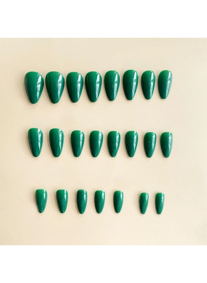 Goolsky أظافر لوز مميزة قابلة للتثبيت باللون الأخضر الصلب لانتعاش الصيف - Image 4