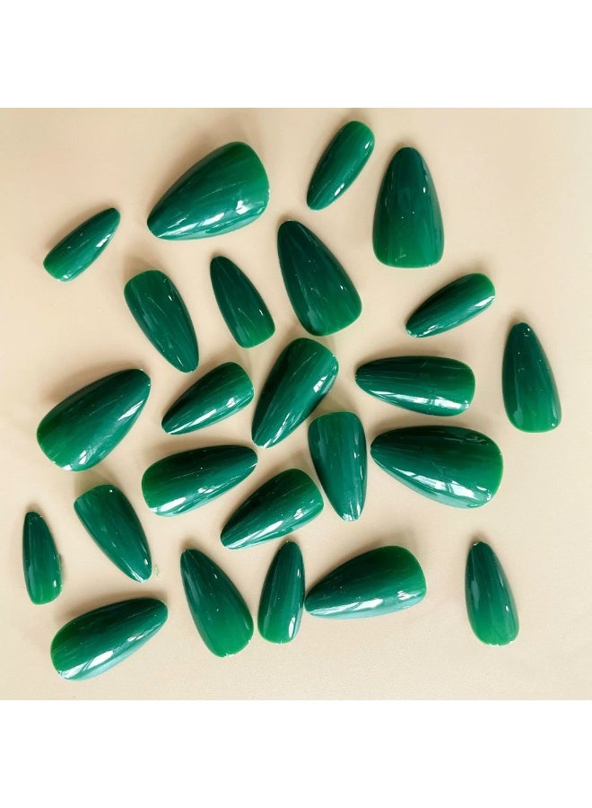 Goolsky أظافر لوز مميزة قابلة للتثبيت باللون الأخضر الصلب لانتعاش الصيف - Image 3