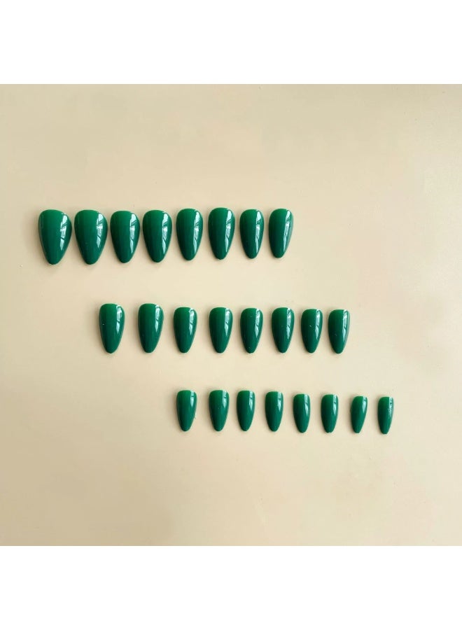 Goolsky أظافر لوز مميزة قابلة للتثبيت باللون الأخضر الصلب لانتعاش الصيف - Image 2