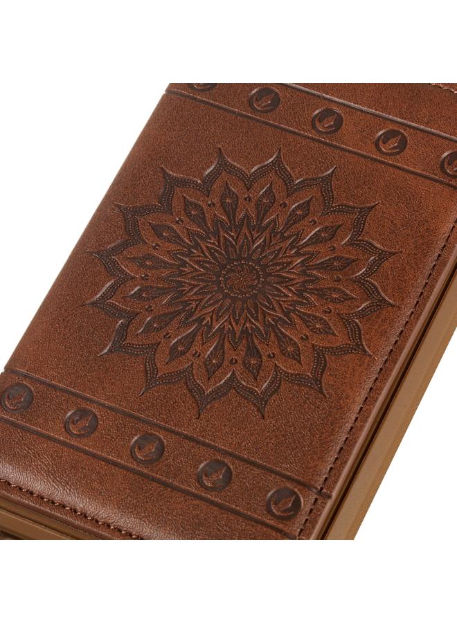 Zaboon Case For Galaxy S20 Sun Flower Pattern Embossed Horizontal Drop-proof Mobile Phone Case with Card Slots & Wallet & Photo Holder & Stand Function - Image 4