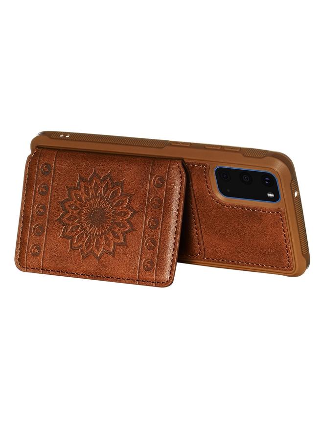 Zaboon Case For Galaxy S20 Sun Flower Pattern Embossed Horizontal Drop-proof Mobile Phone Case with Card Slots & Wallet & Photo Holder & Stand Function - Image 5