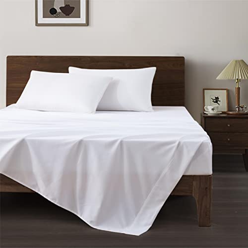 Maple&Stone Queen Flat Sheet 6 Pack,Premium Soft & Breathable,Brushed Microfiber Fabric,Anti-Shrinkage & Non-Fading,Bulk Flat Sheets Only Queen Size (White) - Image 5