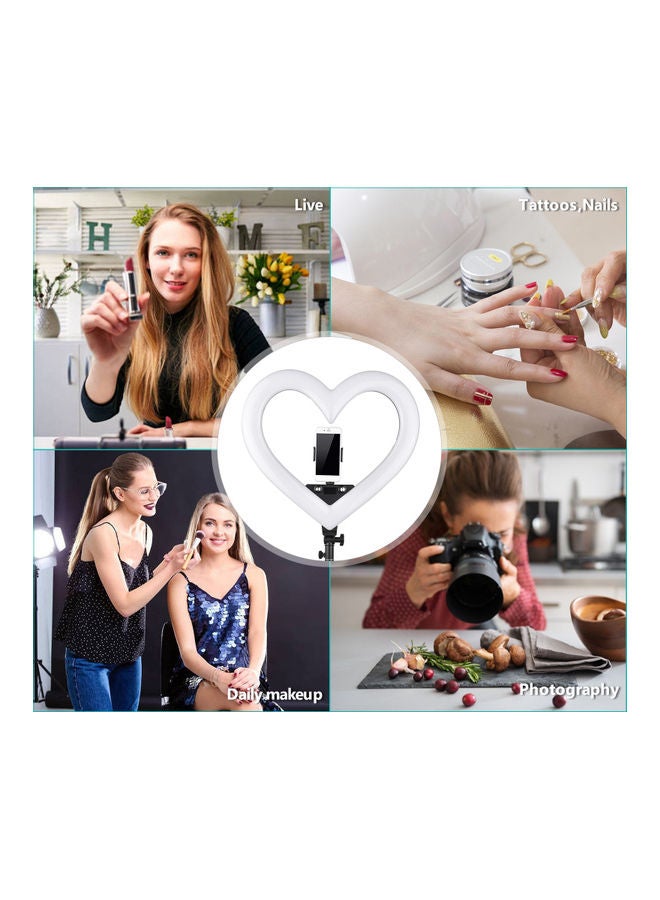 Loquat Heart-shaped Photography LED Video Light Black/White - Image 5