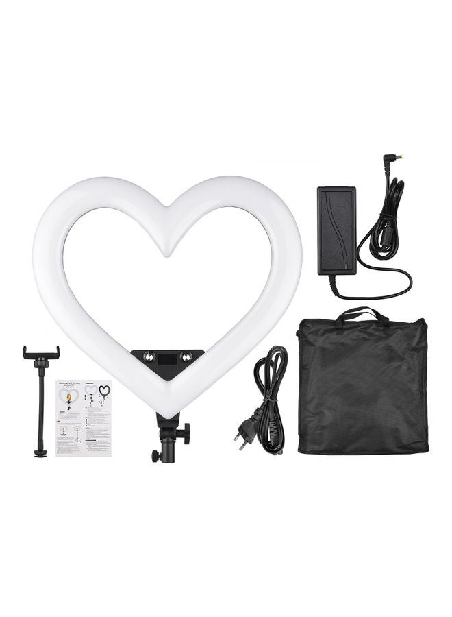 Loquat Heart-shaped Photography LED Video Light Black/White - Image 2
