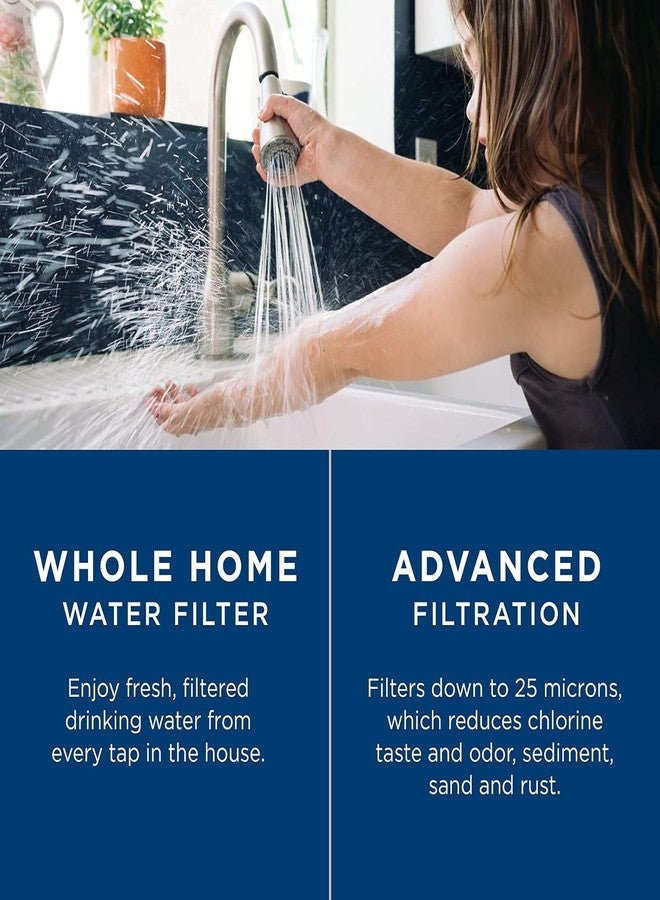 جي إي فلتر مياه GE FXHTC للمنزل بالكامل | بديل لنظام تنقية المياه | معتمد من NSF: يقلل الكلور والرواسب والصدأ والشوائب الأخرى | يُستبدل كل 3 أشهر للحصول على أفضل النتائج | فلتر واحد - Image 2