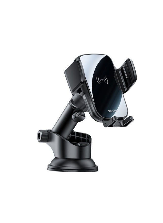 C186 Suction Cup Air vent Phone Holder | 15W Wireless Memoried Clip Charging holder