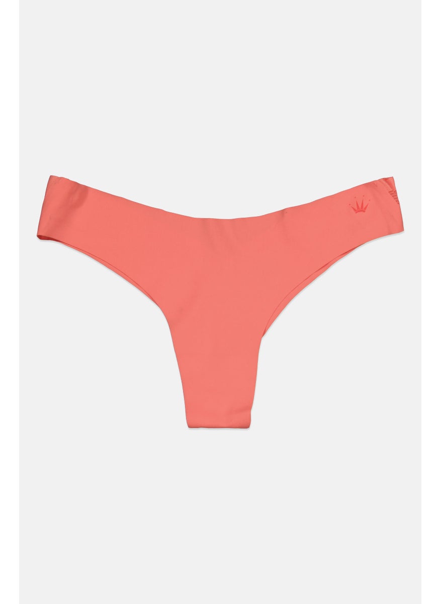TRIUMPH Women Plain Pull On Thong, Coral  - Image 1