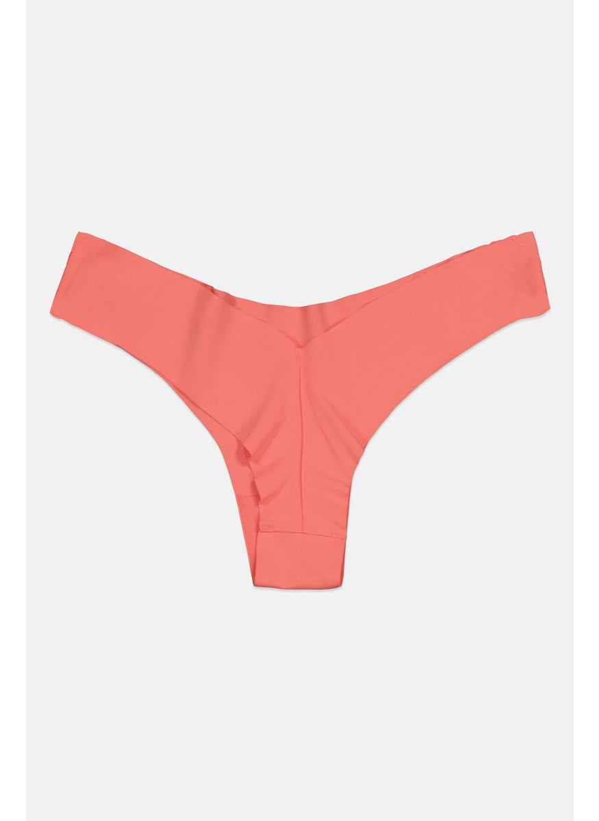 TRIUMPH Women Plain Pull On Thong, Coral  - Image 2