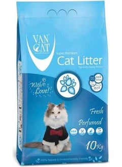 VAN CAT White Clumping Bentonite Cat Litter Fresh 10Kg  - Image 1