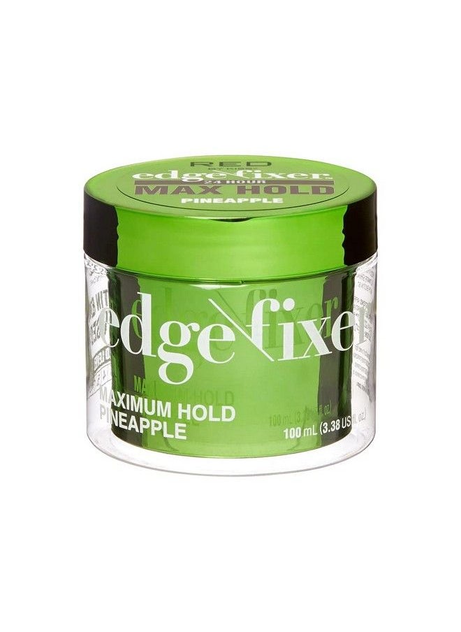 Red by Kiss Edge Fixer 24 Hour Maximum Hold Edge Wax No Flaking Biotin B7 Infused Hair Gel 3.38 Fl.Oz (Pineapple)  - Image 1
