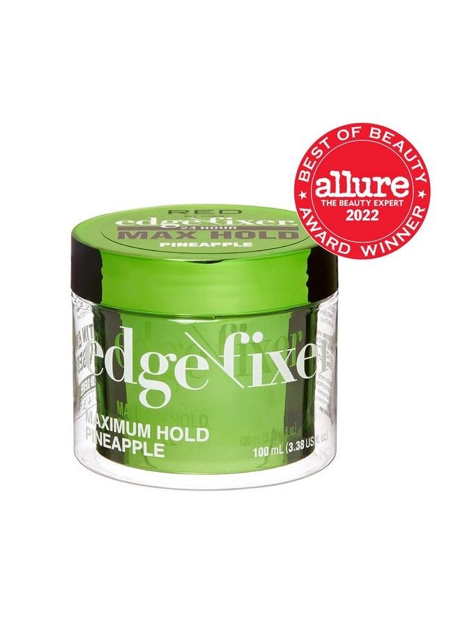 Red by Kiss Edge Fixer 24 Hour Maximum Hold Edge Wax No Flaking Biotin B7 Infused Hair Gel 3.38 Fl.Oz (Pineapple)  - Image 3