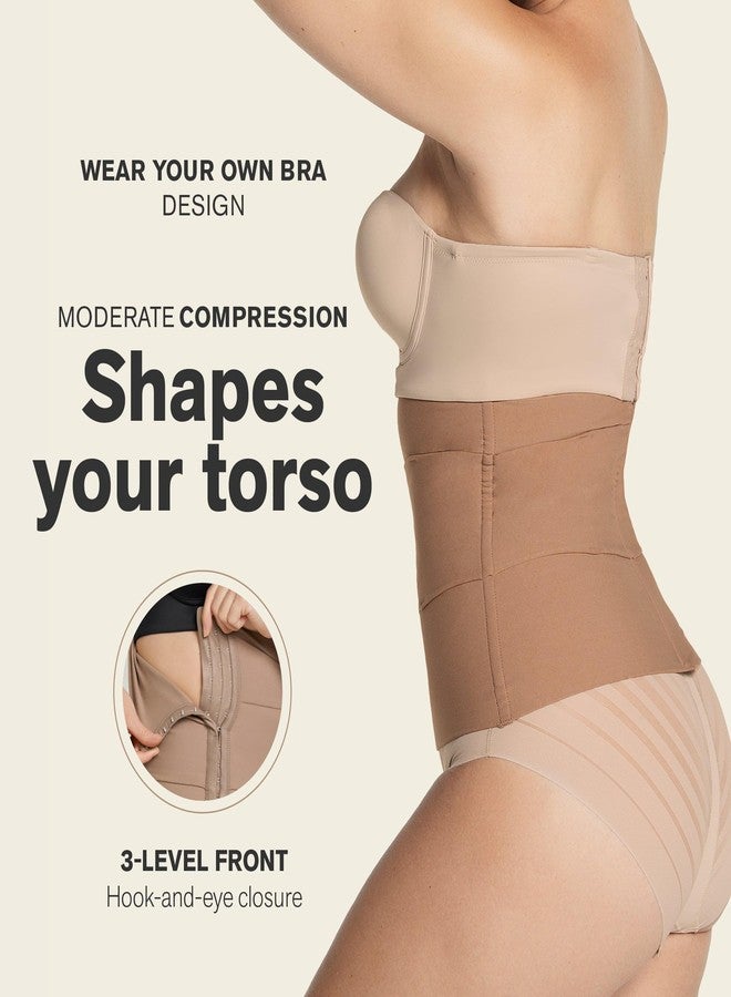 Leonisa Seamless Colombian Compression Waist Cincher - Slimmer Trainer Girdles For Women Black - Image 2