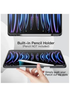 NAFO "2024 iPad Pro 13-Inch Smart Case with Pencil Holder – Grey, Supports Touch ID & Auto Wake/Sleep"  - Image 2