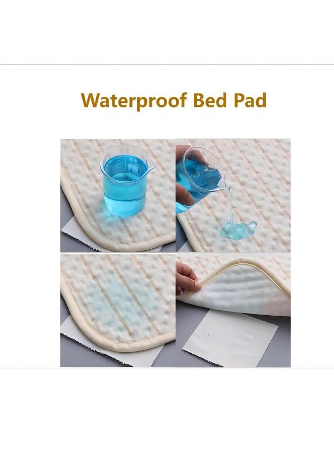 Bebiland 50x70cm Baby Waterproof Bed/Changing Pad, 4-Layer Incontinence Pad with 100% Cotton Surface - Washable Mattress Protector for Babies, Toddlers, and Adults  - Image 4