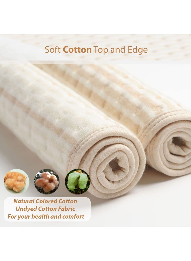 50x70cm Baby Waterproof Bed/Changing Pad, 4-Layer Incontinence Pad with 100% Cotton Surface - Washable Mattress Protector for Babies, Toddlers, and Adults