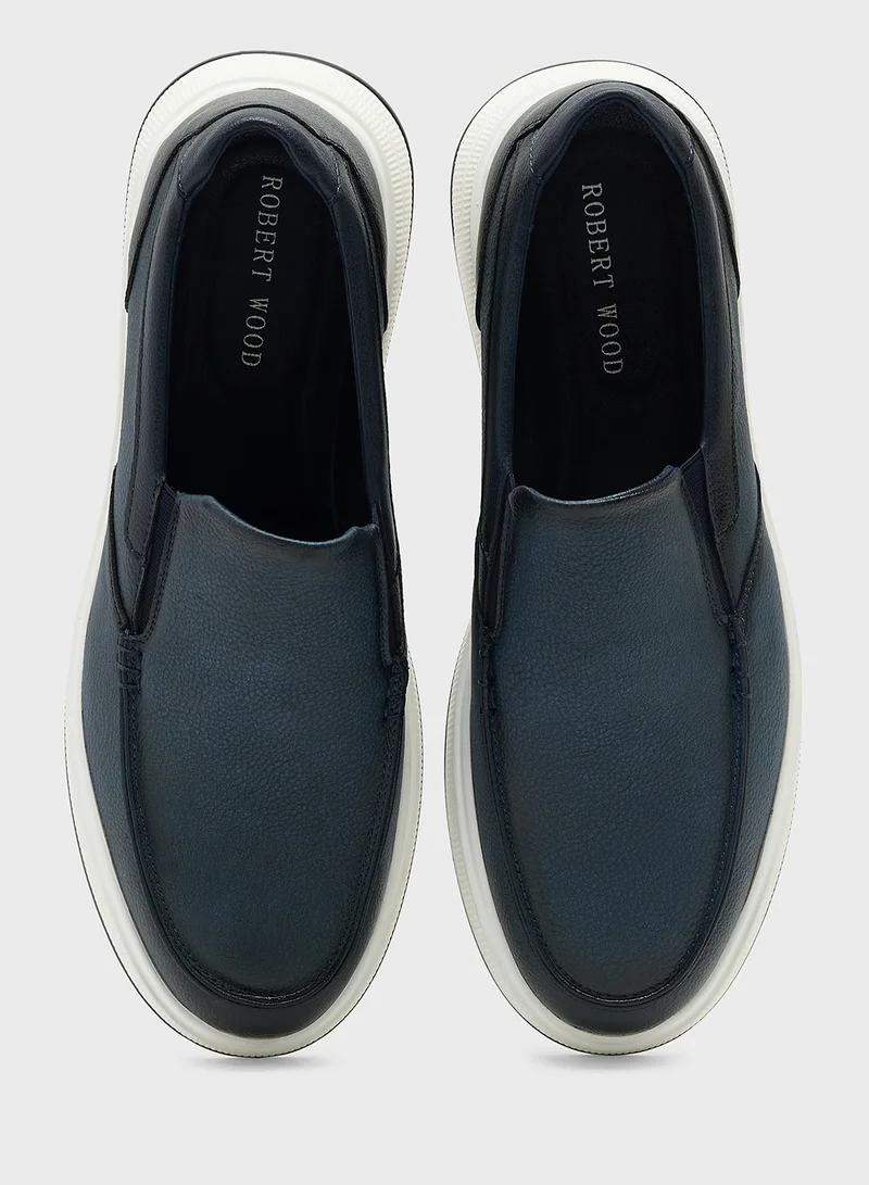 Robert Wood Casual Nubuck Slip Ons