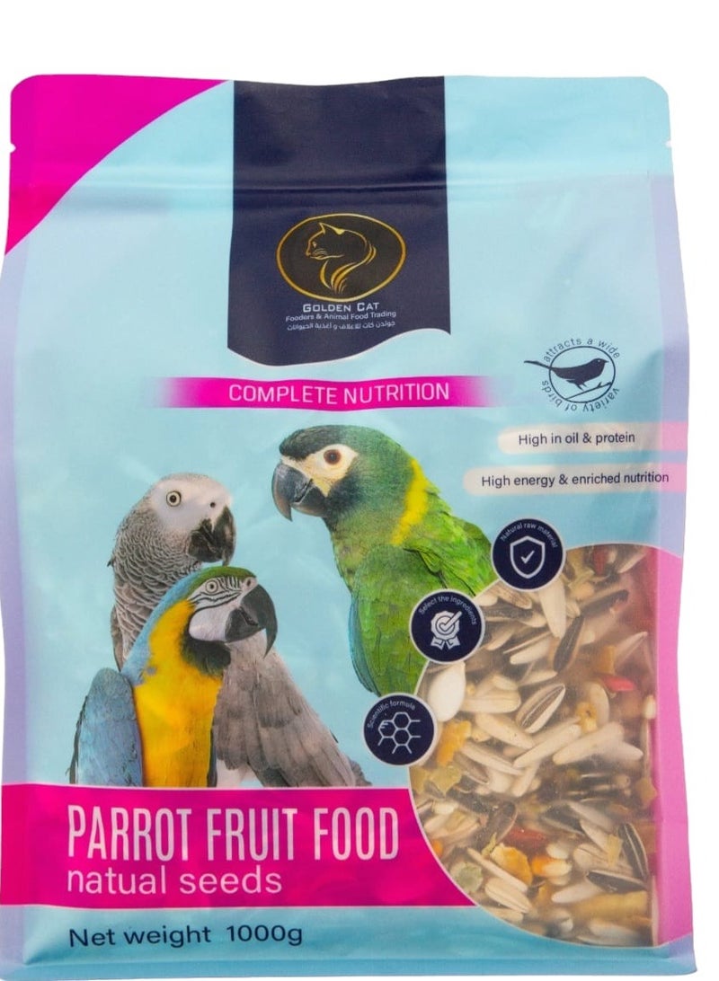 GOLDEN CAT Bird food Parrot Fruit Food Natual Seeds 1kg - Image 1