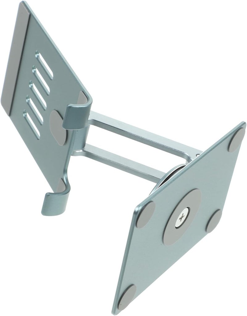 Adjustable Folding Aluminum Alloy Mobile Phone Stand and Tablet Mount for Desk 360° Rotatable Portable Phone Holder with Height Lift, Small Gray Multi-Functional Tablet Accessories - Image 1