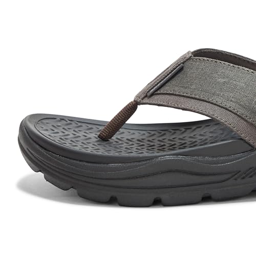 SKECHERS صندل سكيشرز للرجال بتصميم آرتش فيت موتلي إس دي-ريجيل من قماش، أسود، 7 - Image 4